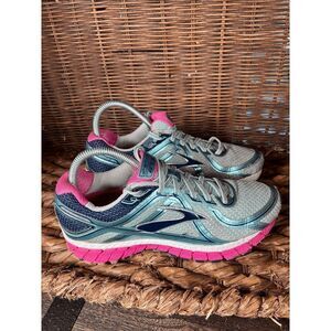 Brooks GTS 16 Low Womens Blue Pink Mesh Running Athletic Sneakers Shoes Size 9.5